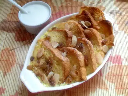 Fragrant toast pudding