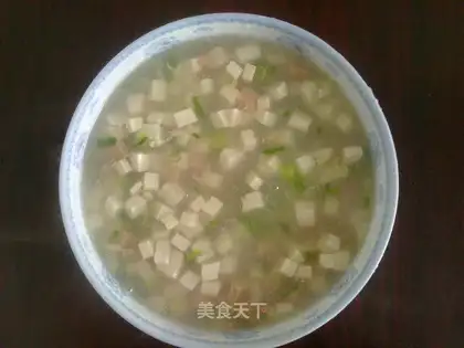 Three-color tofu soup