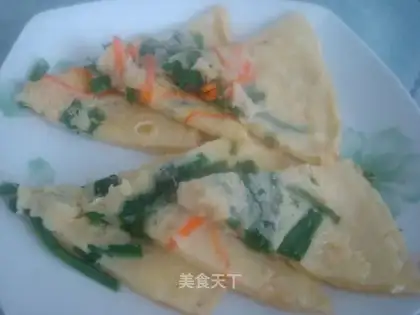 Breakfast leek egg pancakes
