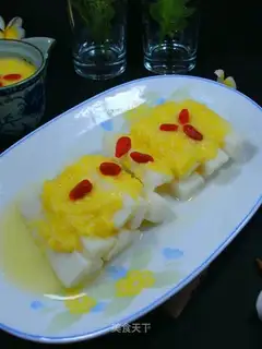 Fishing yams with fresh corn juice