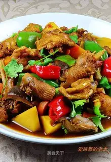 Family version of Xinjiang saute chicken