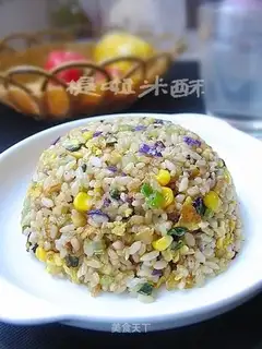 Celery, Purple Ganlan and Egg Fried Rice