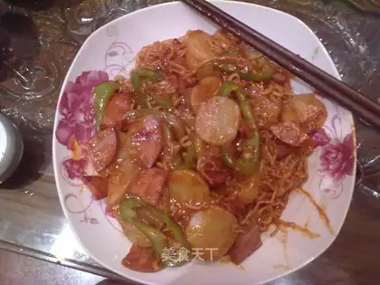 Simple version of fried rice cake