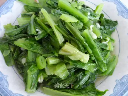 Garlic oil and wheat vegetables