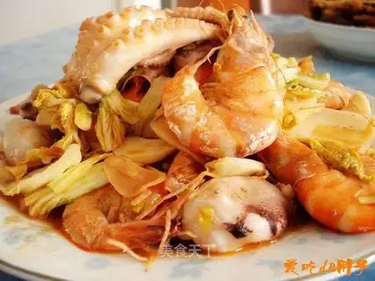 stir-fried baby vegetable with double fresh food