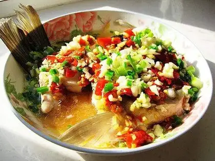 chopped fish with pepper