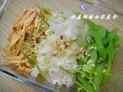 Cold tofu bamboo and white fungus