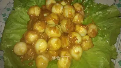 Curried quail eggs