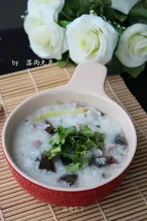 congee with pork and century