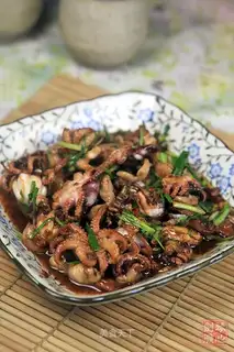 A roasted octopus