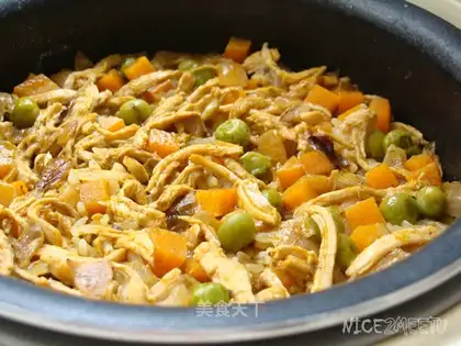Curry chicken silk rice