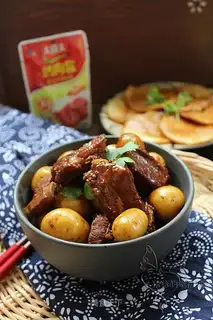 Potato burn ribs