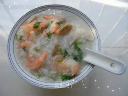 Shrimp oxen and congee