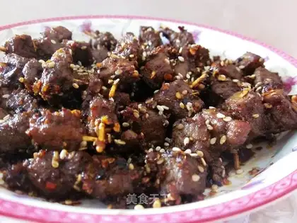 Spicy toothpick beef