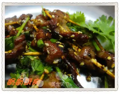 Fried toothpick pork