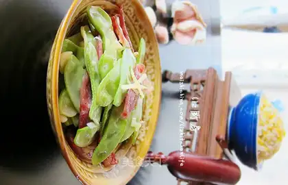 lentils fried sausage