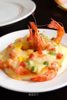 Shrimp mini pizza