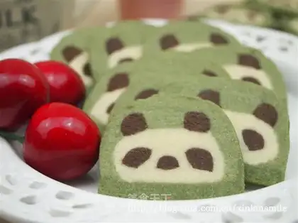 Colored panda cookies