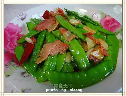 Garlic bacon, Dutch beans