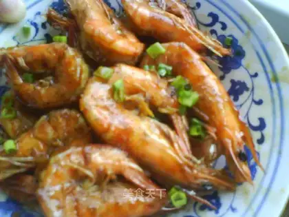 Red burning shrimp