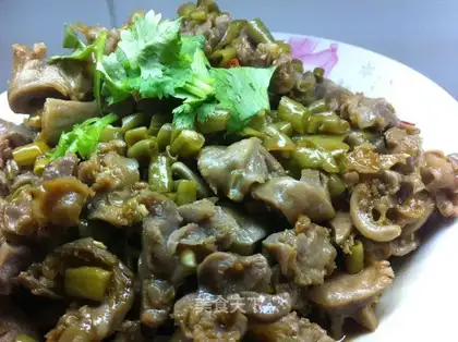 Soybeans, fried chicken