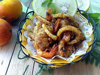 Garlic meatball shrimp