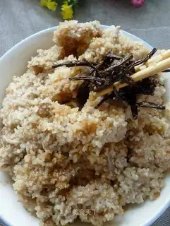 Steam of dried vegetables