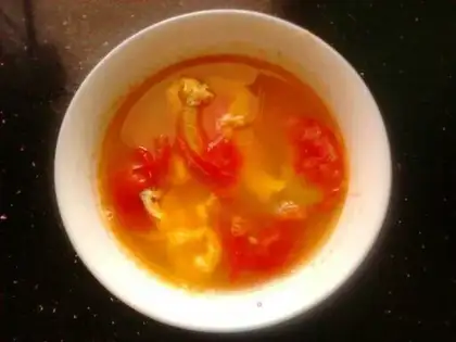 Potato omelet soup