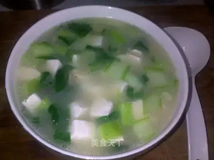 Shrimp gravy and tofu soup
