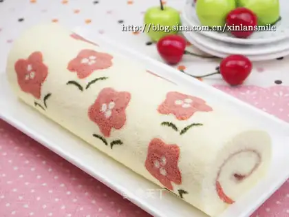Little red-flower twilight roll
