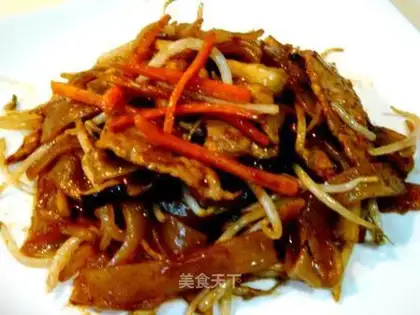 Dry fried beef river