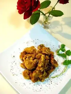 Soft fried fillet with salt and pepper