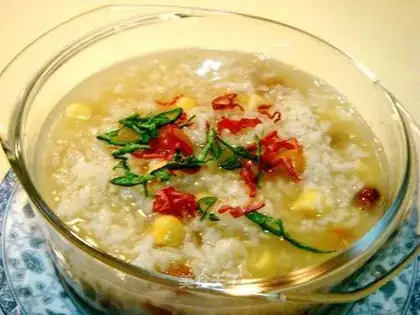 Lotus leaf, longan, lotus seed, osmanthus porridge