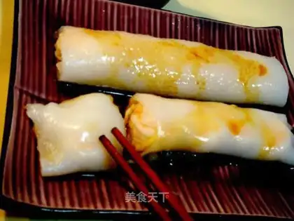 Fresh shrimp rice rolls