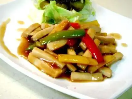 stir-fried mushrooms with vinegar
