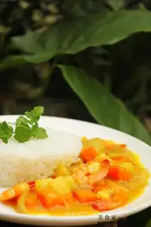 Shrimp curry rice