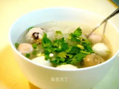 Assorted meatball soup powder