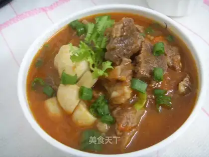 Stewed beef brisket with tomato