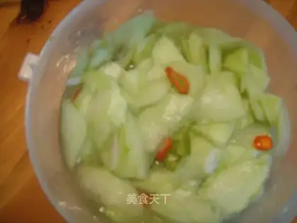Cold watermelon peel