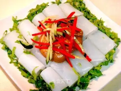 Sesame mustard and mung bean flour roll