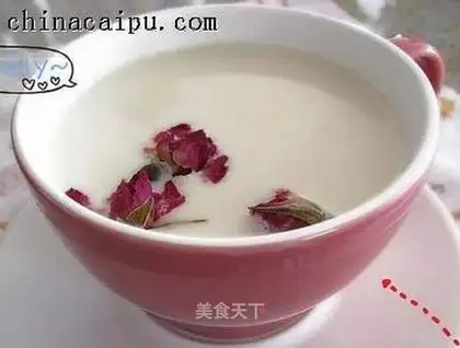 Rose honey milk tea