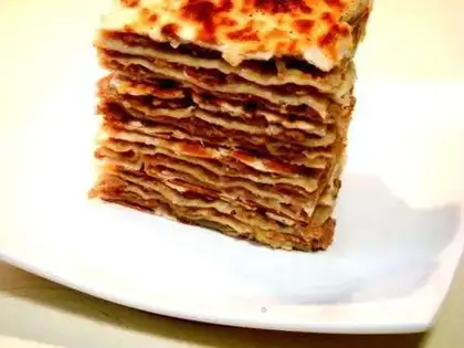 Thousand layer meat pie