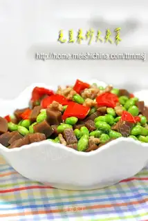 stir-fried kohlrabi with edamame rice