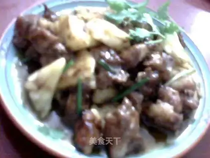 stir-fried pork ribs with pineapple