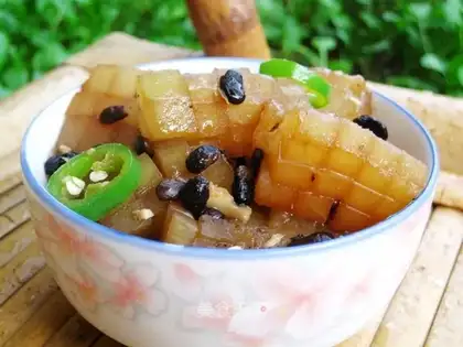 Braised white gourd with black bean sauce