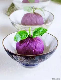 Purple sweet potato tea towel twist