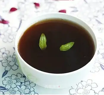 Cool mint sour plum soup