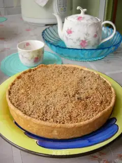 Cream peach pie