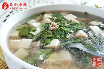 Brasenia schreberi tofu soup