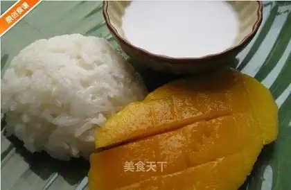 Thai mango glutinous rice